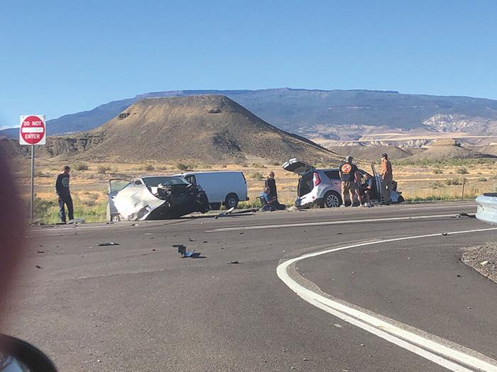 Two vehicle crash closes U.S. 50 outside of Delta