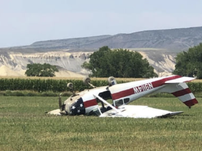 Plane crashes into hayfield; pilot unharmed