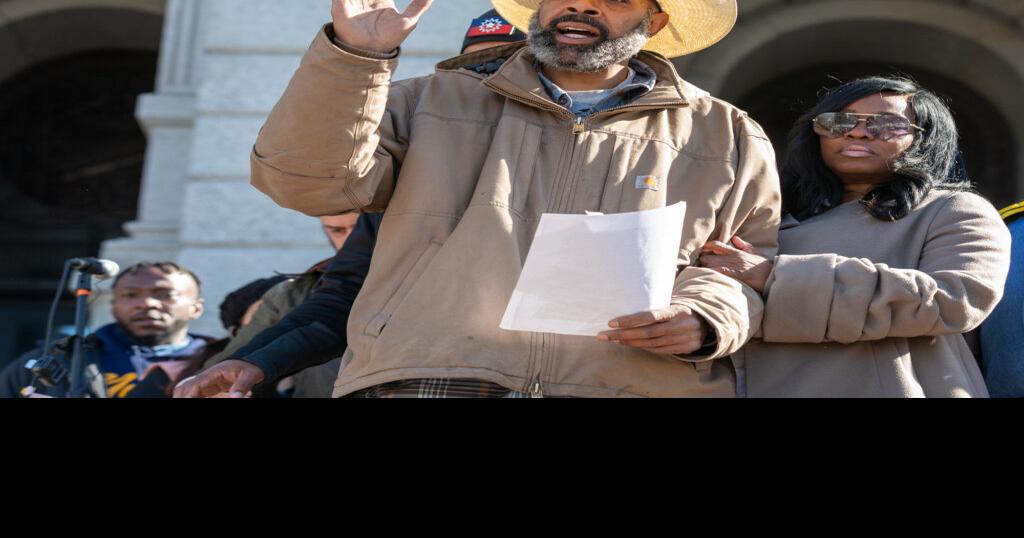 Supporters of El Paso County ranchers Courtney and Nicole Mallery rally