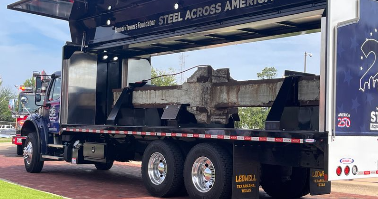 Steel Across America delivers piece of steel from 9/11 tower TRACY GLADNEY, KTBS Contributing Writer Jun 3, 2026 1 hr ago