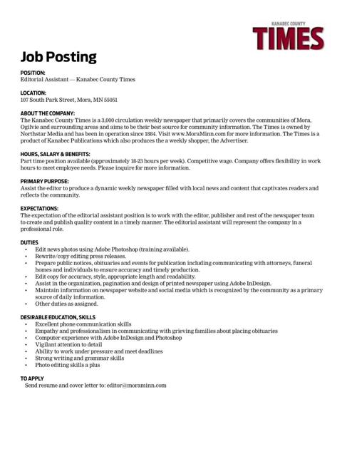Editorial Assistant Moraminn Com