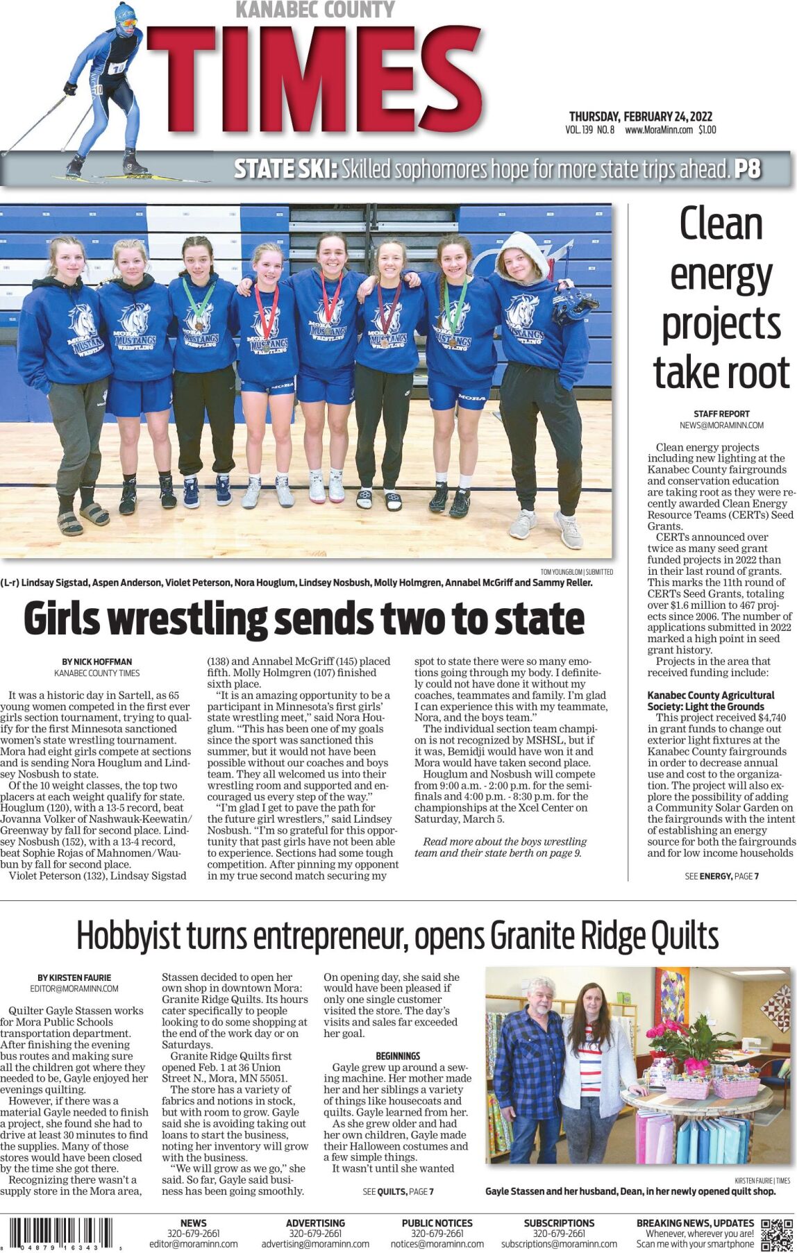 Kanabec County Times E-edition, February 24, 2022 | E-Edition | moraminn.com