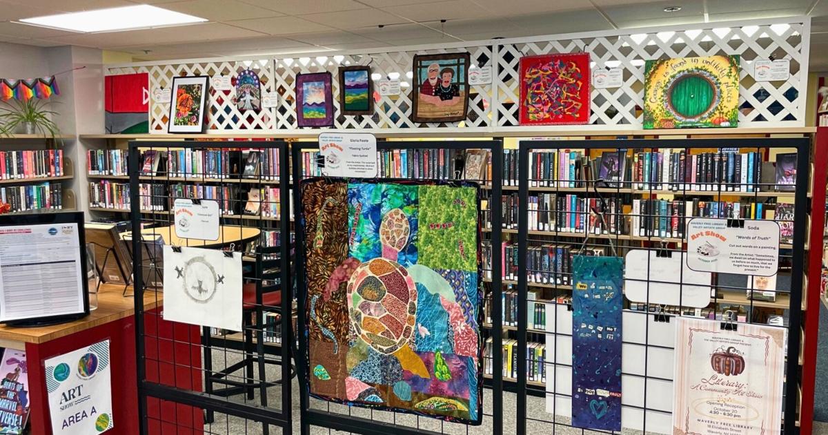 Library Advertising Displays Literature-themed art show on display at Waverly Free Library | News ...