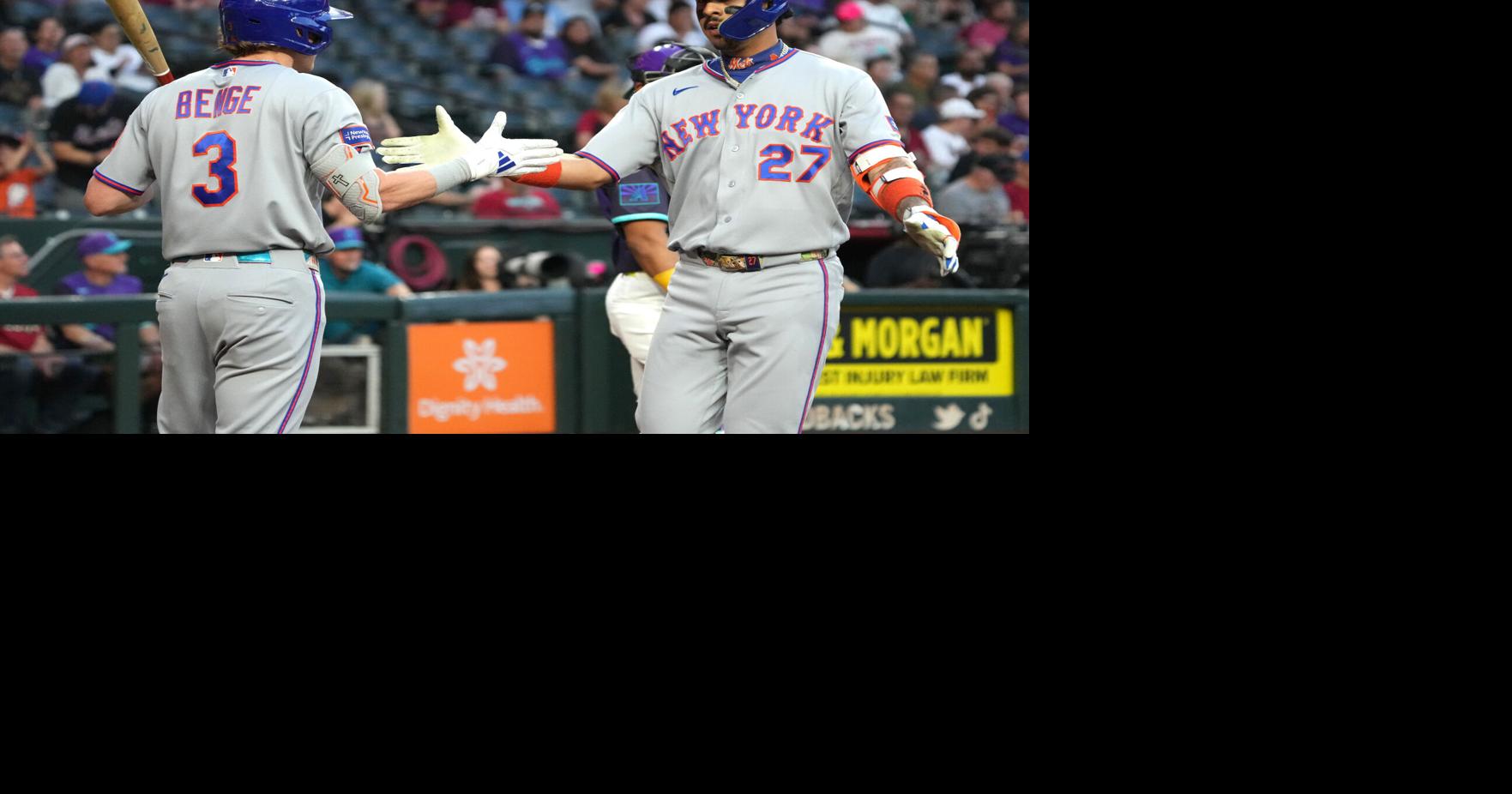 Mark Vientos homers and hits a go-ahead double in the 10th as the Mets top the Diamondbacks 3-1 By DAVID BRANDT - AP Baseball Writer May 9, 2026 May 9, 2026 Updated 1 hr ago