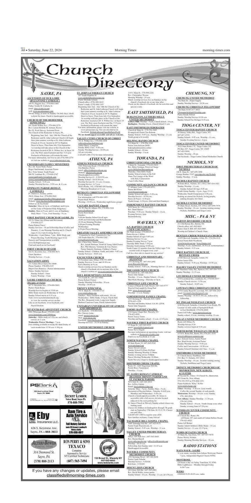 Page A6 | e-Edition | morning-times.com