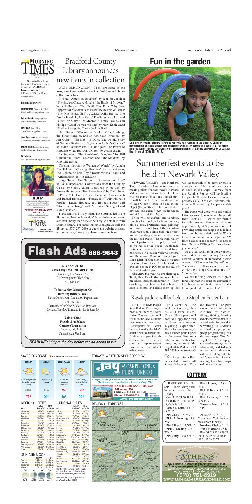 Page A3 E Edition Morning times