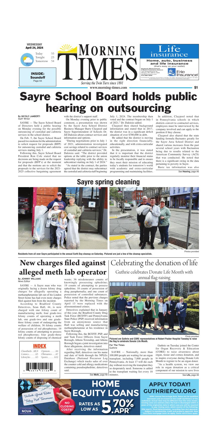 Page A1 | e-Edition | morning-times.com