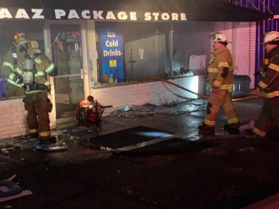 Fire destroys Taaz Package Store in Town Creek