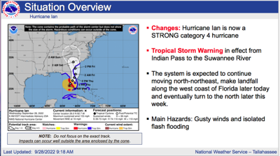 Hurricane Ian Sept. 28 update