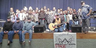 Al Clayton and Stage Fright with Cox students
