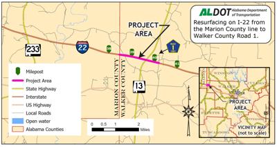 ALDOT resurfacing underway on I-22 in Walker County | News ...