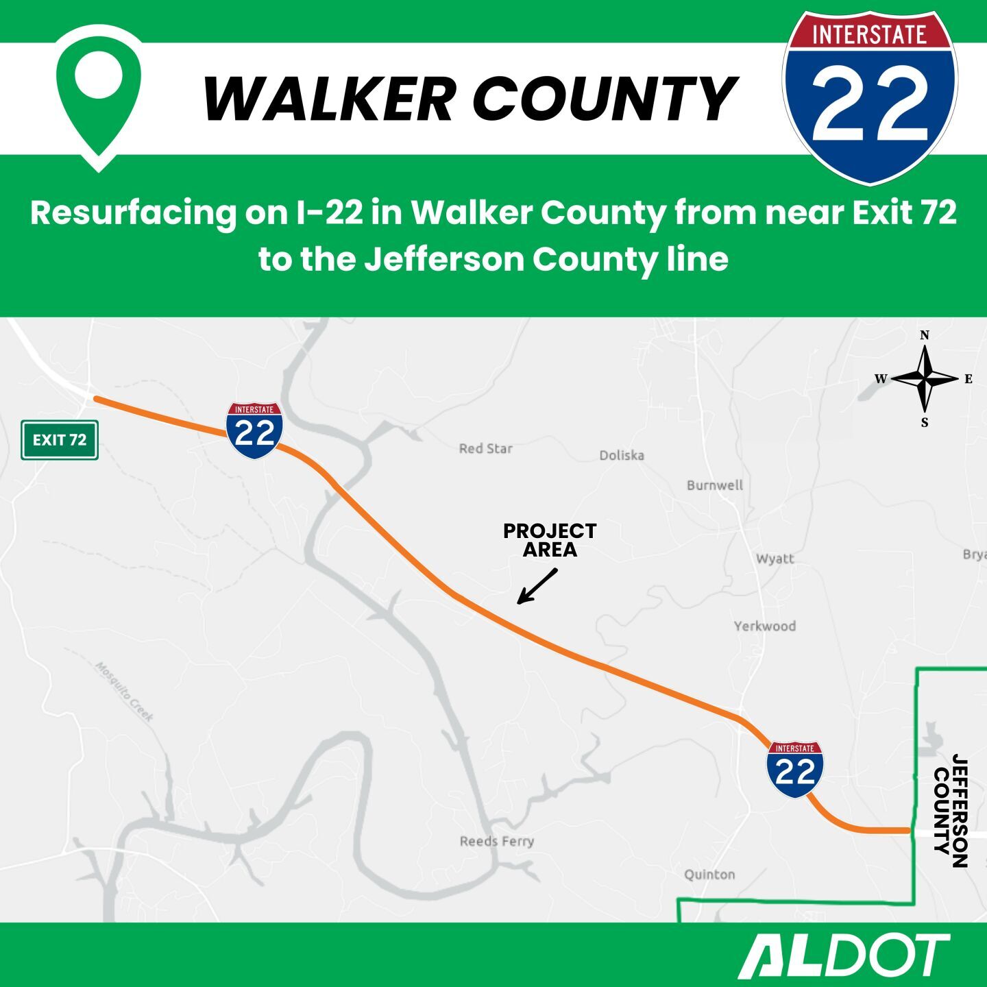 ALDOT to resurface interstate in Walker County | News | mountaineagle.com