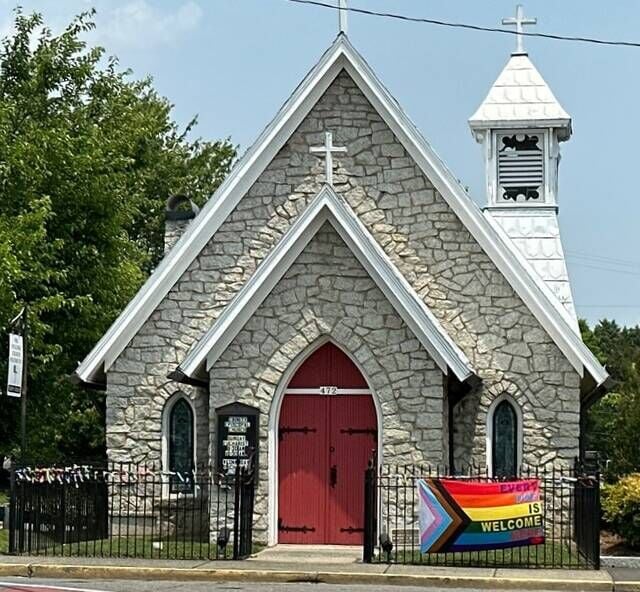 Historic Church and Entrance in Minneapolis Stock Image - Image of