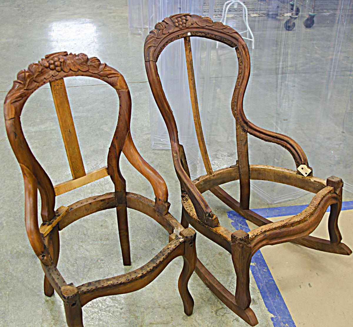 Restoring history A pair of chairs from the 1800s represent a time of