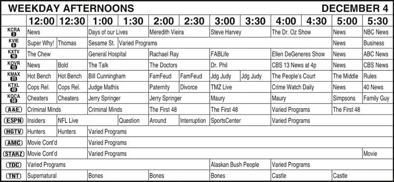 TV Listings | News | mtdemocrat.com