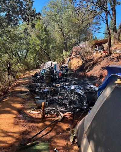 Tents burned in homeless camp blaze | News | mtdemocrat.com