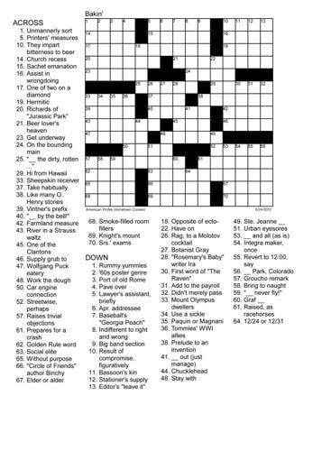 American Profile Crossword, News