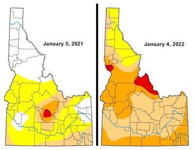 Drought in Idaho: 2021 vs. 2022