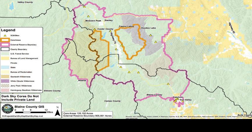 Blaine County Idaho Gis Central Idaho Gets 1St Dark Sky Reserve In U.s. | Environment |  Mtexpress.com