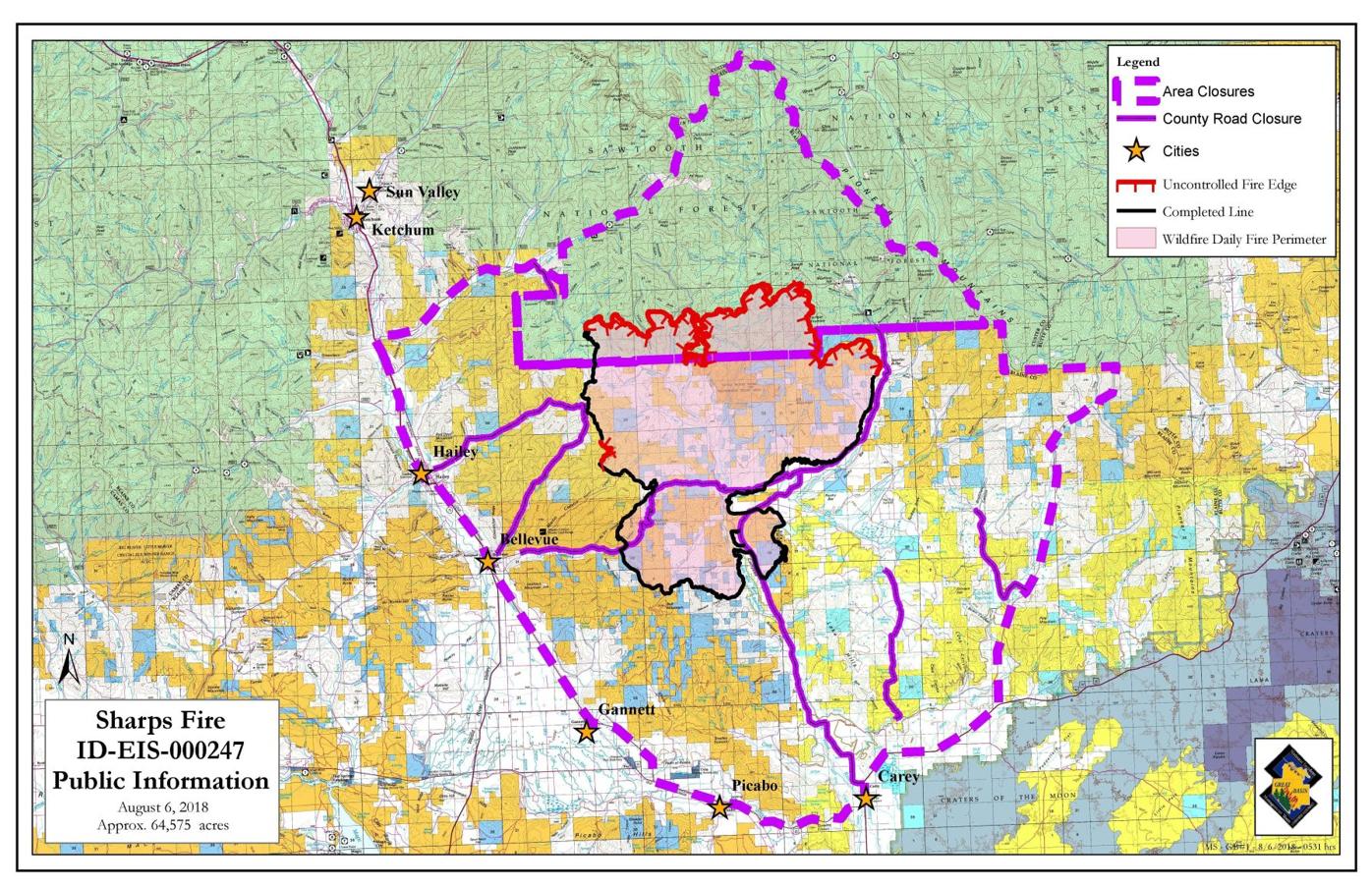 Sharps Idaho Fires Map 2022