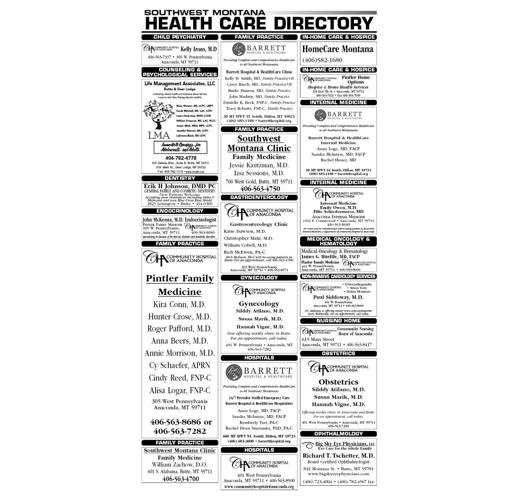 Health Care Directory Page 1