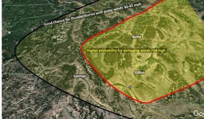 Strong afternoon, evening thunderstorm threat for southwest Montana