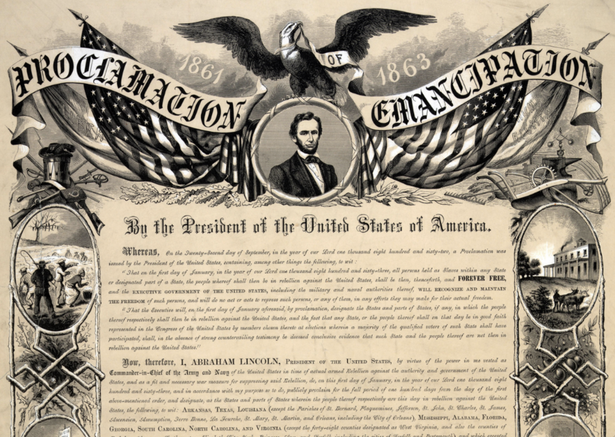 Question #76: What did the Emancipation Proclamation do?