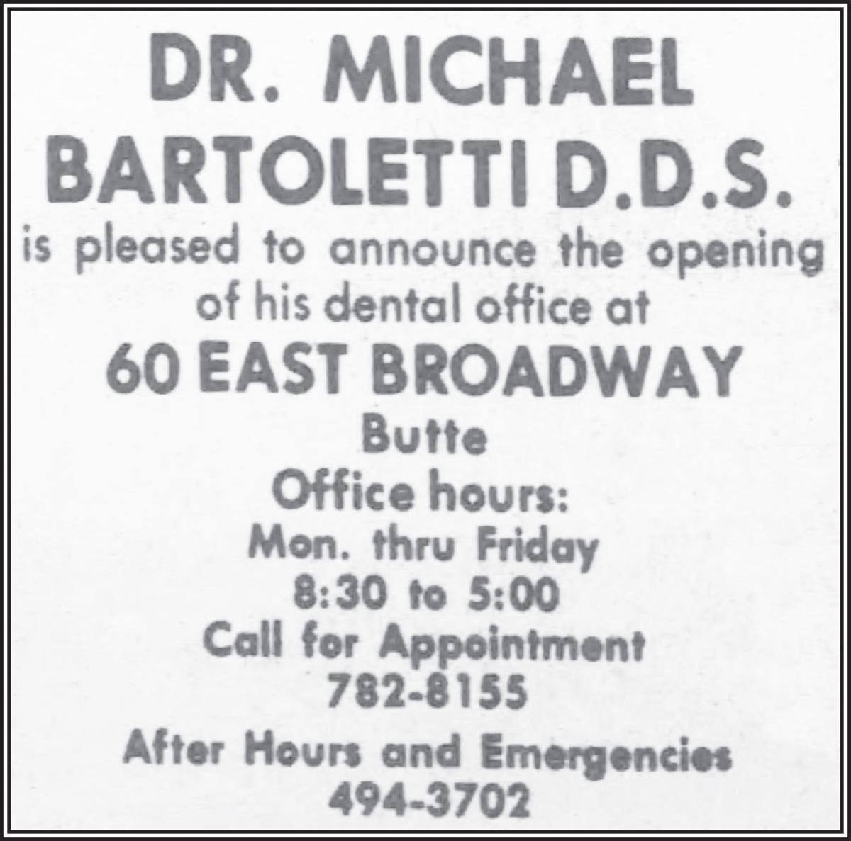 First office of Dr. Mike Bartoletti 1982
