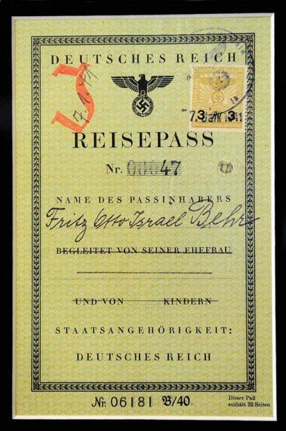 Behr’s Nazi Germany Passport