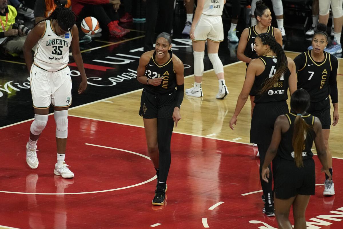 Aces rout Liberty 104-76, take 2-0 series lead in WNBA Finals