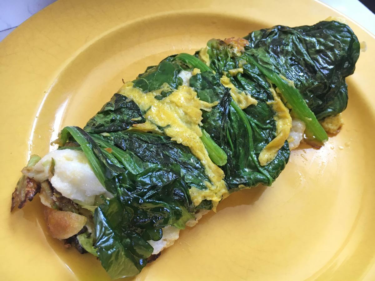 This puffy inside-out spinach omelet worth the | Food Cooking mtstandard.com