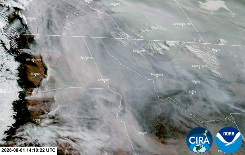 Wildfire Smoke Air Quality Update: August 1, 2026 at 8:45 a.m.