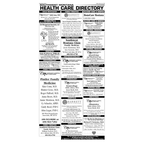 Health Care Directory Page 1