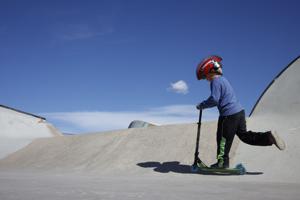 Photo: Scootering at the Butte Skate Park