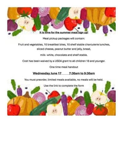 Summer Meal Sign Up