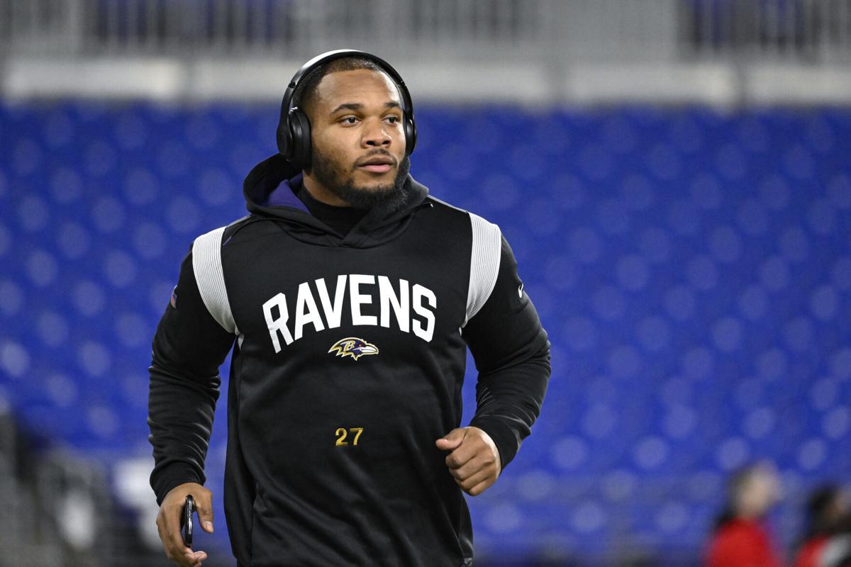 Ravens' Dobbins off PUP list, back at practice