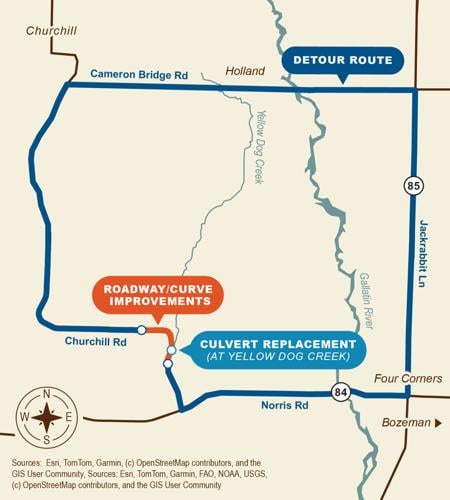 Temporary closure of S 288 planned for late June, south of Churchill