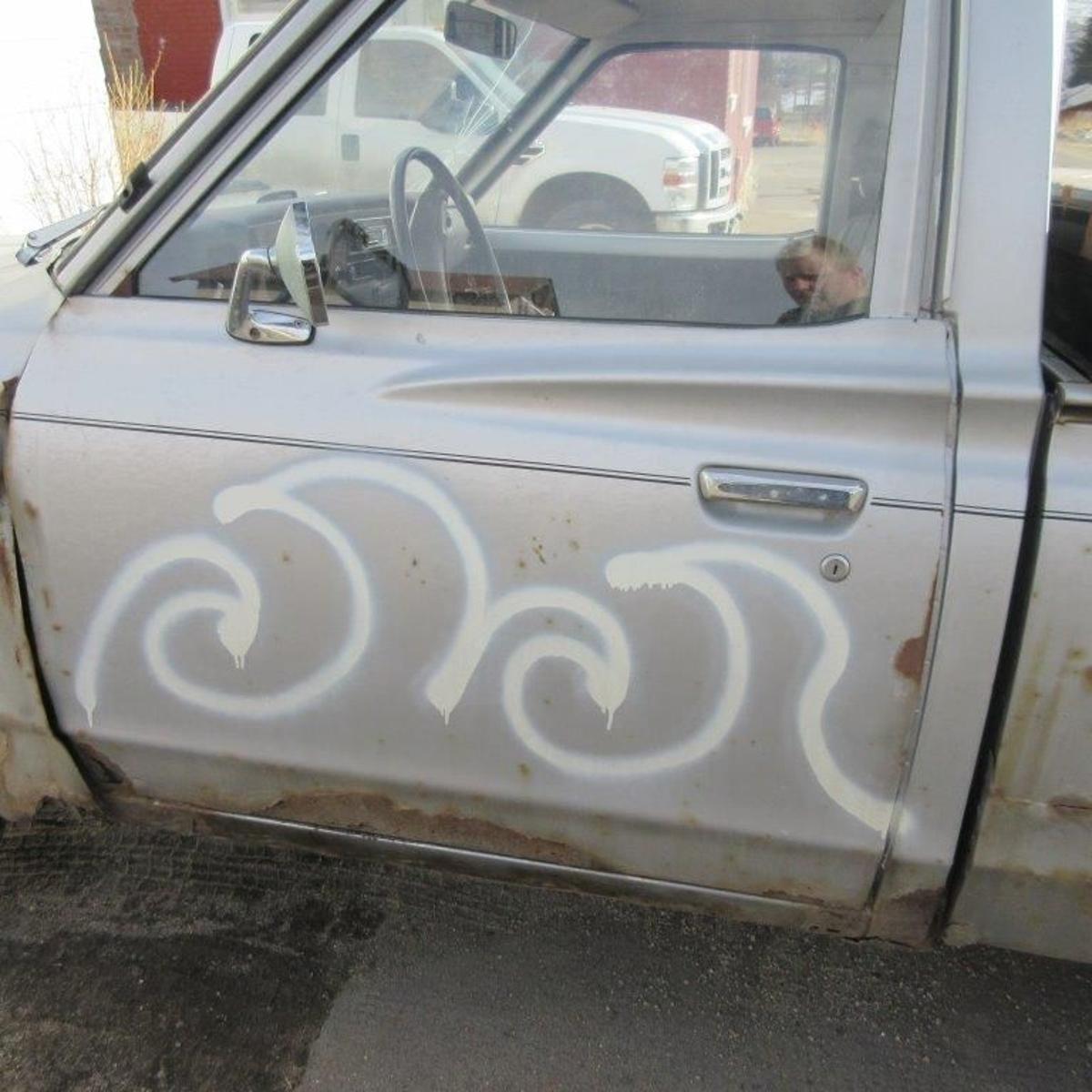 Police Blotter Pickup Truck Garage Spray Painted Butte Teen