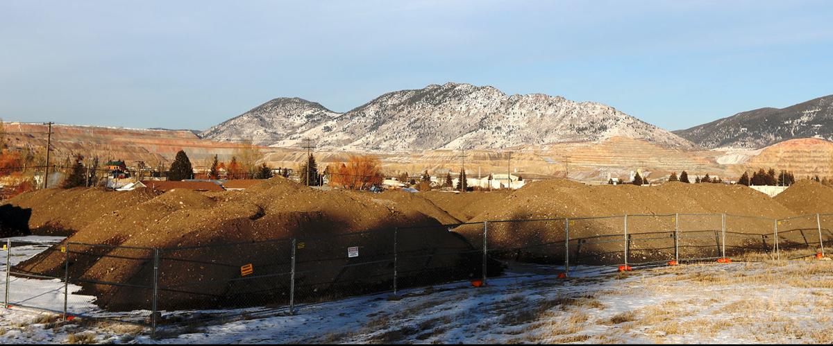 Clean dirt piles just off Kaw Avenue in Butte