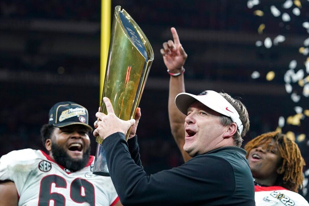 Atlanta Braves celebrate Georgia Football National Championship win