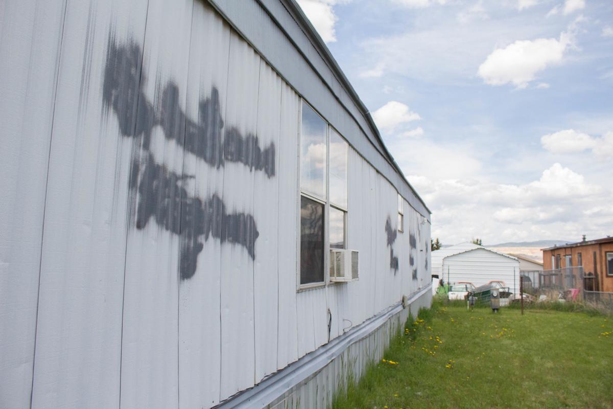 Racial slurs spray painted on the side of Butte home on Friday night