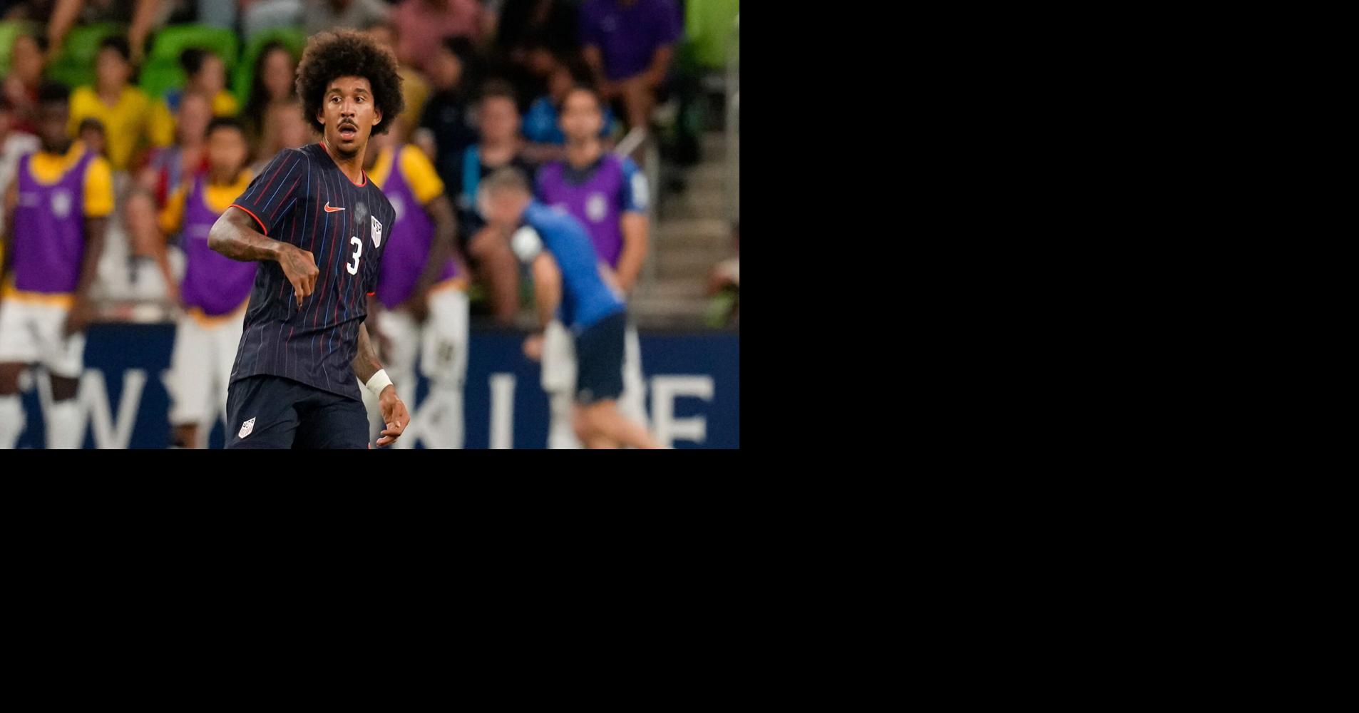 Oct 10, 2025; Austin, Texas, USA; United States defender Chris Richards (3) passes the ball during the second half at Q2 Stadium. Mandatory Credit: Scott Coleman-Imagn Images