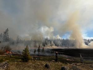 Wildfire burning in southern Sapphires, mapped at 99 acres