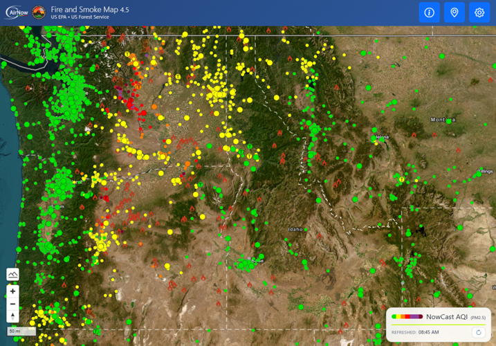 Wildfire Smoke Air Quality Update: Sunday August 16, 2026 at 9:00am