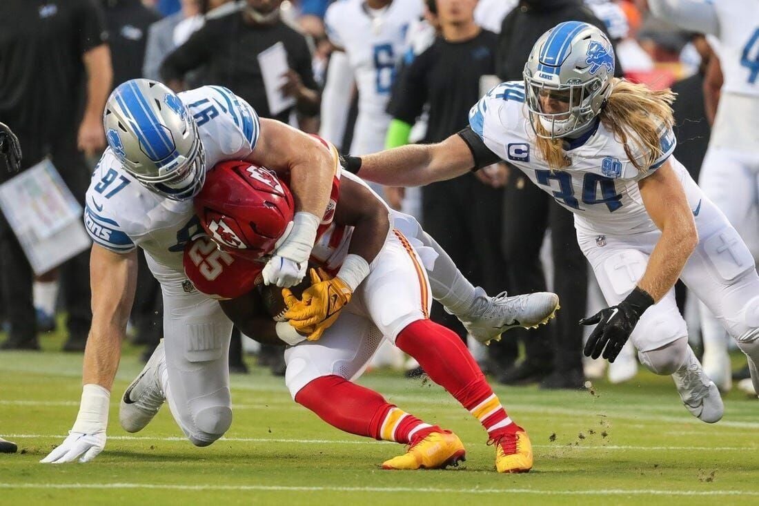 Detroit Lions Aidan Hutchinson struggles first quarter NFL season