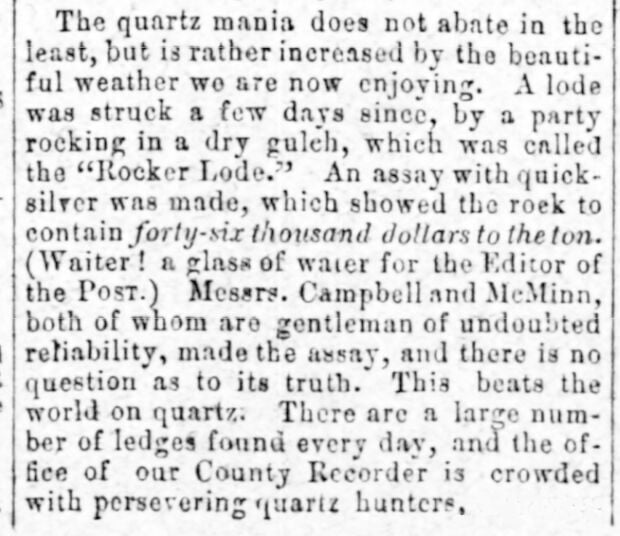 Mining City History: McMinnville springs up on Rocker Lode