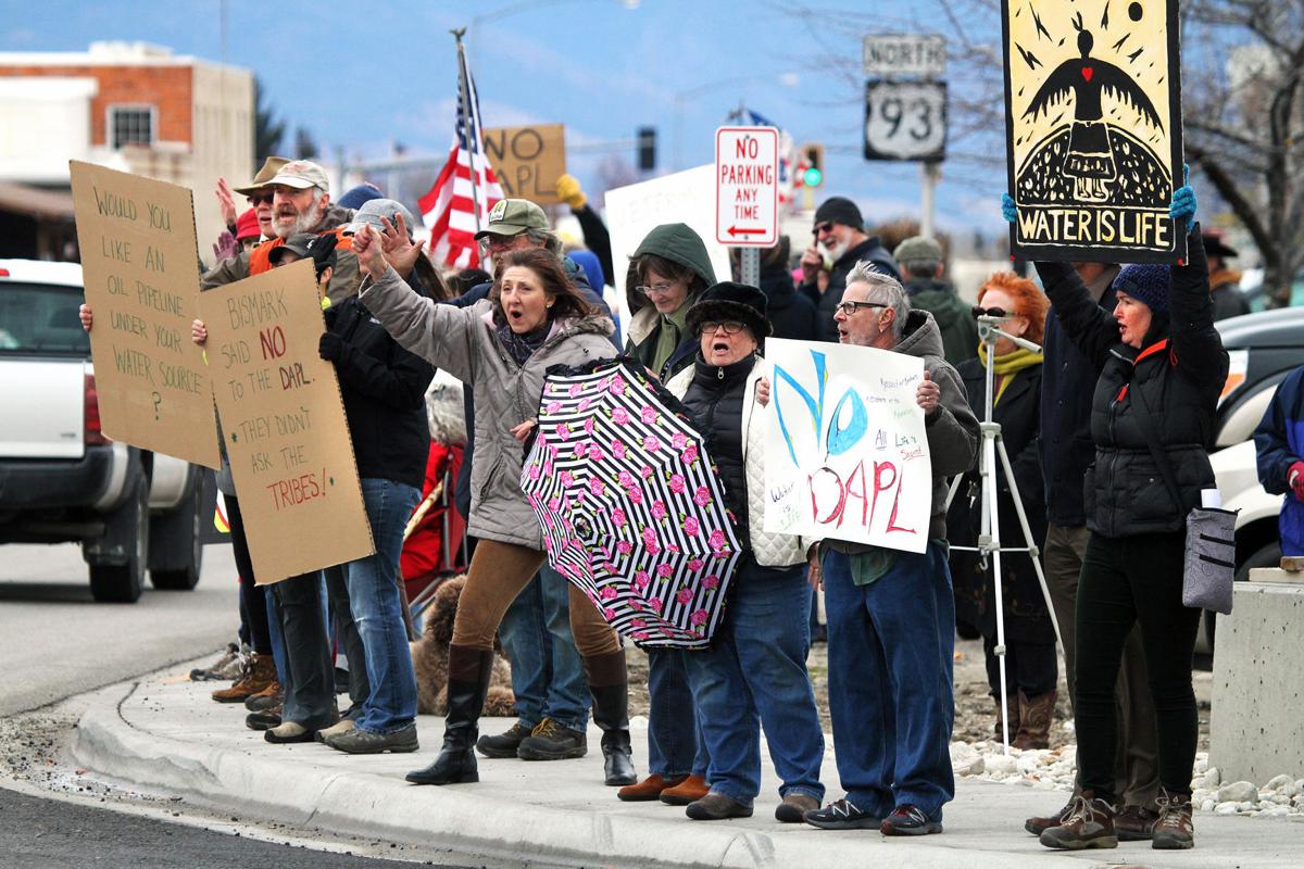 Hamilton pipeline protest draws 100 from throughout western Montana