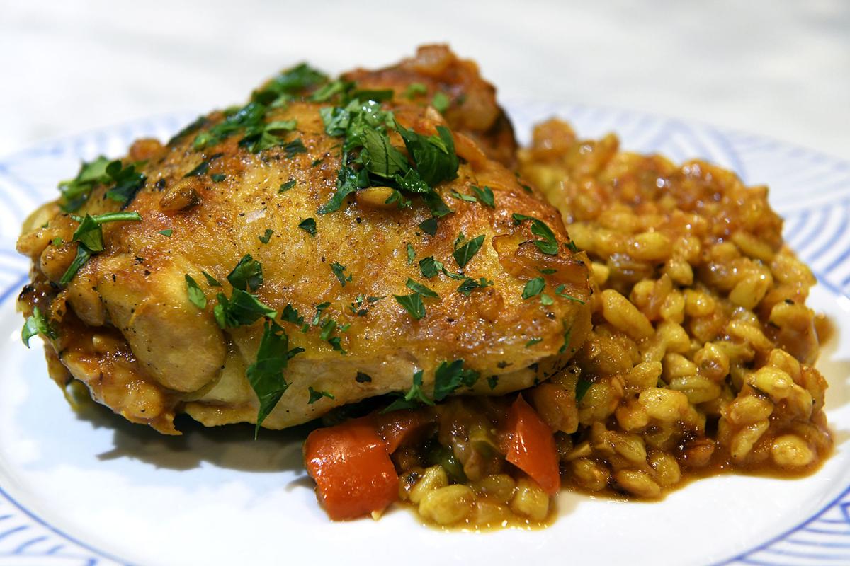 Farro, saffron give 'arroz con pollo' a twist