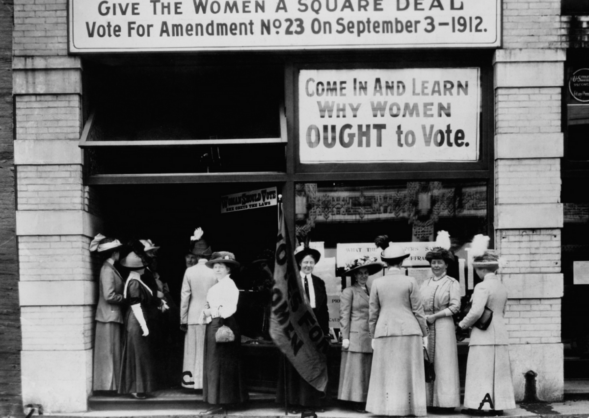 Question #48: There are four amendments to the Constitution about who can vote. Describe one of them.
