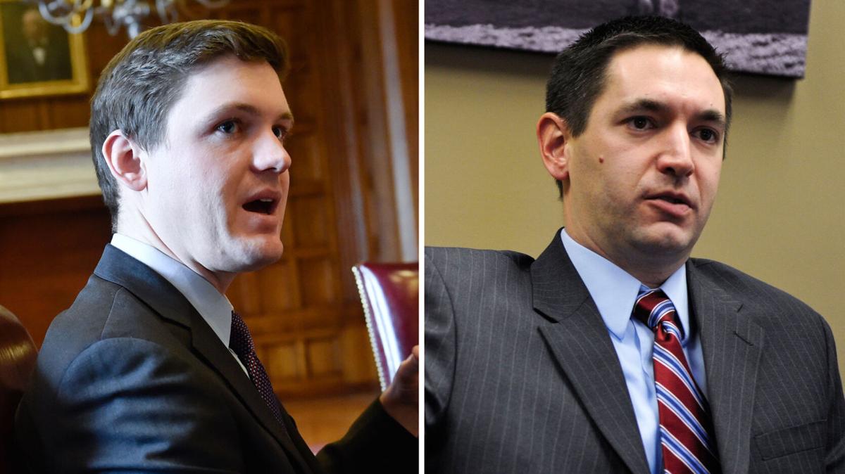 Attorney general hopefuls Raph Graybill, a Democrat, and Republican Austin Knudsen
